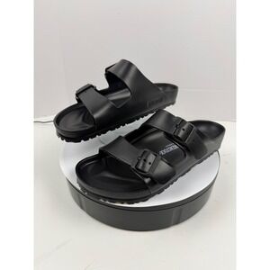 Birkenstock Lightweight Water Washable Black Two Straps Men's Sandals Size 10